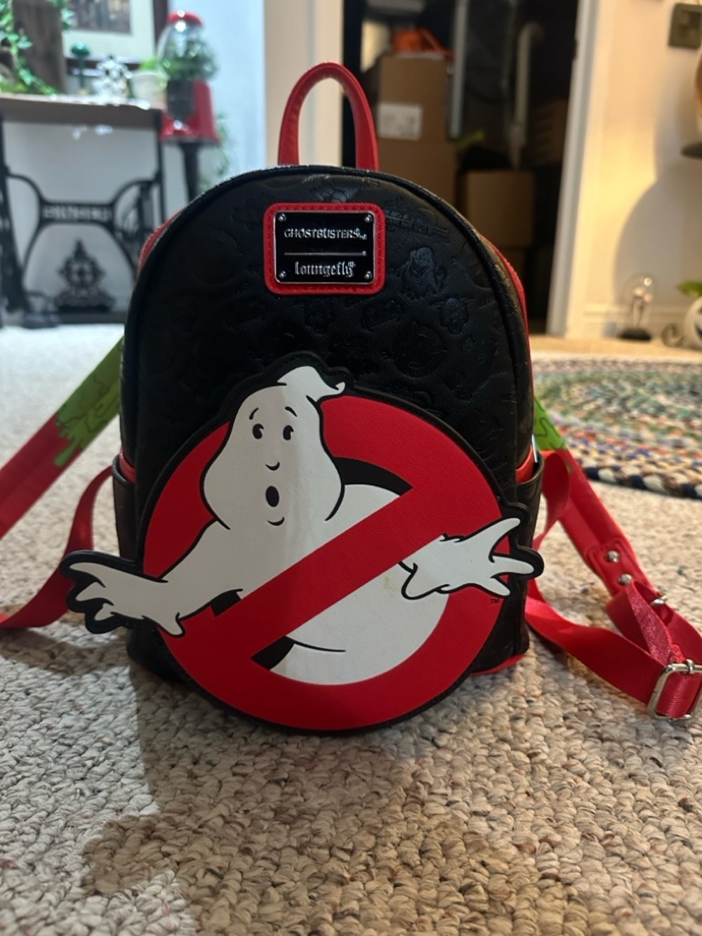 Loungefly Black & Red Ghostbusters Backpack